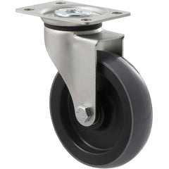 KUQ100/KZP - 100 kg Swivel Plate 100mm Polyurethane
