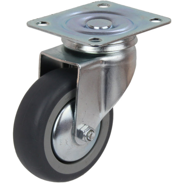 KZGRQ75S <span>70 Kg Swivel Plate Grey Rubber 75mm TPE</span>