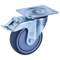 L-PATH 100KF-F1 200 kg Swivel Plate Total Brake 100mm Polyurethane