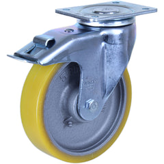 LH-GTH 200K-FI 900 kg Swivel Plate Total Brake 200mm Polyurethane