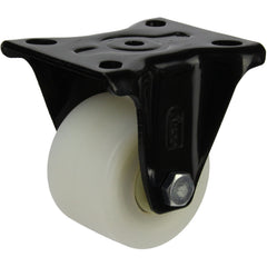LHNNQW75F - 700 kg Fixed Plate 75mm White Nylon