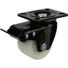 LHNNQW75SWB - 700 kg Swivel Plate Brake 75mm White Nylon