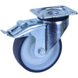 LK-POTH125K-1-F1 350 Kg Swivel Plate Total Brake 125mm Polyurethane