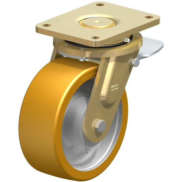 GTH202 - LS-GTH202K-ST <span>1600 Kg Swivel Plate 200mm Polyurethane Total Brake</span>