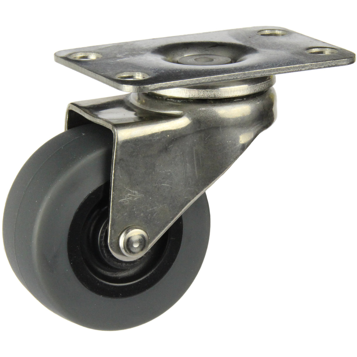 LSSGRA50S - 40 Kg Swivel Plate Grey 50mm Stainless Steel TPE