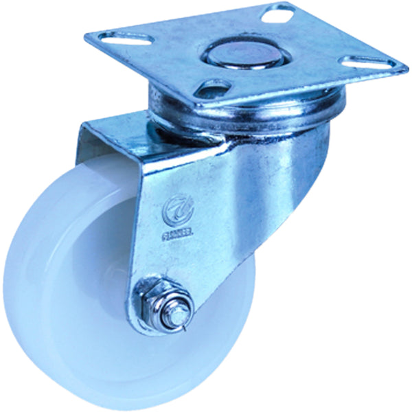 LZS05020-NNP <span>60 Kg Swivel Plate 50mm White Nylon</span>