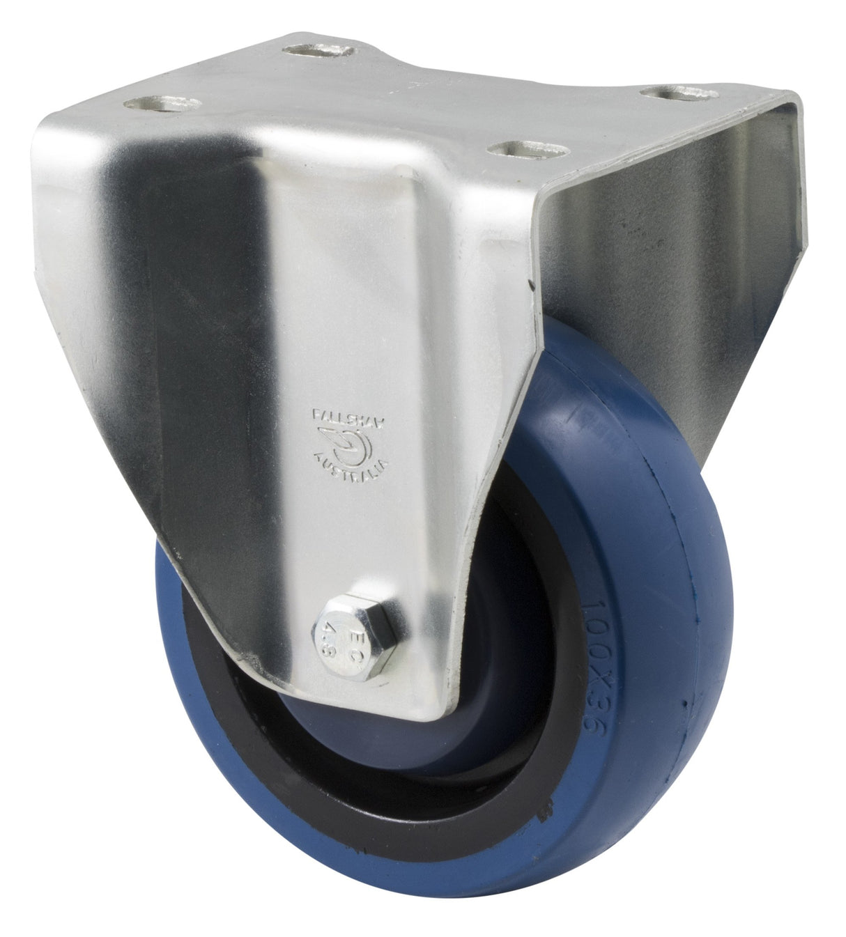 MBQ100G/MZF - 140 Kg Fixed Plate 100mm Blue Rubber