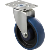 MBQ125G/MZP - 150 Kg Swivel Plate 125mm Blue Rubber