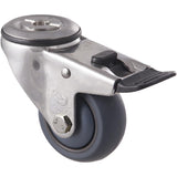 MJA75G/MSHTB 85 Kg Stainless Steel Bolt-Hole Total Brake 75mm Grey TPE