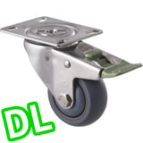 MJA75G/MSPDL 85 Kg Stainless Steel Swivel Plate Direction Lock Only 75mm Grey TPE