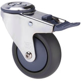 MJQ100GBN - MJQ100G/MCHTBBN 85 Kg Chrome Plated Bolt-Hole Total Brake 100mm Grey TPE w/ Bluestone Colourway