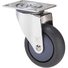 MJQ100GBN - MJQ100G/MCPBN 85 kg Chrome Plated Swivel Plate 100mm Grey TPE w/ Bluestone Colourway