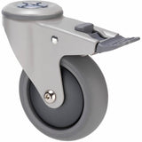 MJQ100GGH - MJQ100G/MPHTBGH 85 Kg Bolt-Hole Total Brake 100mm Grey TPE w/ Graphite Thread Guard