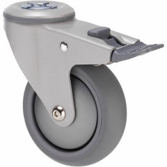 MJQ100GSL - MJQ100G/MPHTBSL 85 kg Bolt-Hole Total Brake 100mm Grey TPE w/ Silver Thread Guard