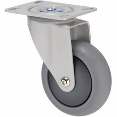 MJQ100GGH - MJQ100G/MPPGH 85 kg Swivel Plate 100mm Grey TPE w/ Graphite Thread Guard