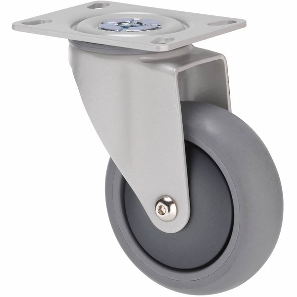 MJQ100GGH - MJQ100G/MPPGH <span>85 Kg Swivel Plate 100mm Grey TPE w/ Graphite Thread Guard</span>