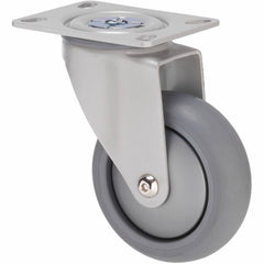 MJQ100GSL - MJQ100G/MPPSL 85 kg Swivel Plate 100mm Grey TPE w/ Silver Thread Guard