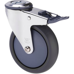 MJQ125GBN - MJQ125G/MCHTBBN 85 kg Chrome Plated Bolt-Hole Total Brake 125mm Grey TPE w/ Bluestone Colourway