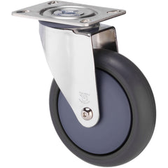 MJQ125GBN - MJQ125G/MCPBN 85 kg Chrome Plated Swivel Plate 125mm Grey TPE w/ Bluestone Colourway