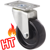 MKT100/MZPHT - 125 Kg HIGH TEMP Swivel Plate 100mm Phenolic Resin