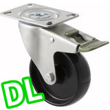 MNN100/MZPDL - 150 Kg Swivel Plate Direction Lock Only 100mm Black Nylon