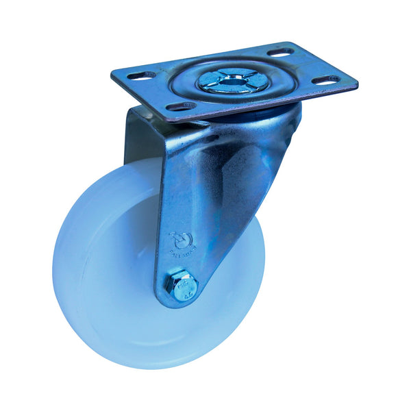 MNN100W/MZP <span>150 Kg Swivel Plate 100mm White Nylon</span>