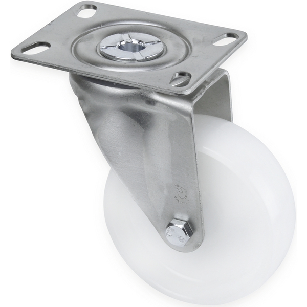 MNN100W/MZP <span>150 Kg Swivel Plate 100mm White Nylon</span>