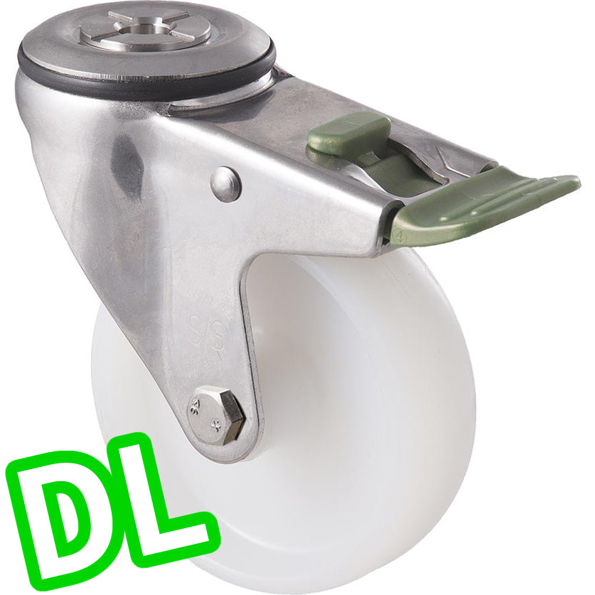 MNN100WS/MSHDL 150 Kg Stainless Steel Bolt-Hole Direction Lock Only 100mm White Nylon