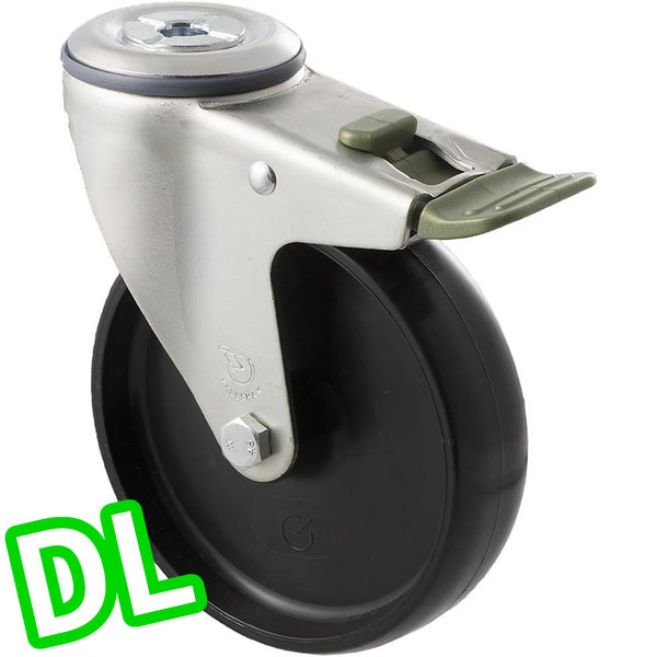 MNN125/MZHDL <span>150 Kg Bolt-Hole <strong>Direction Lock Only</strong> 125mm Black Nylon</span>