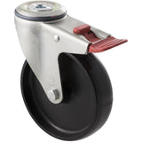 MNN125/MZHTB - 150 Kg Bolt-Hole Total Brake 125mm Black Nylon