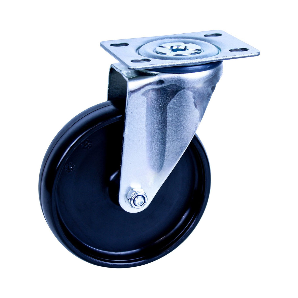 MNN125/MZP - 150 Kg Swivel Plate 125mm Black Nylon