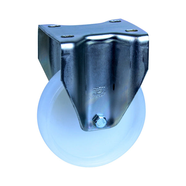 MNN125W/MZF <span>150 Kg Fixed Plate 125mm White Nylon</span>