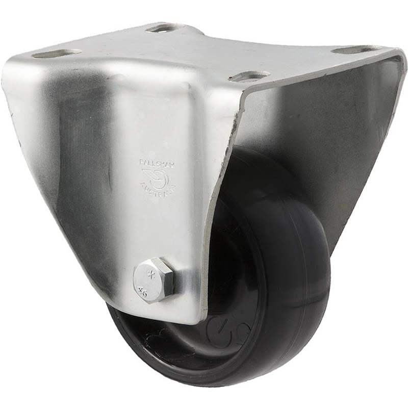 MNN75/MZF - 150 Kg Fixed Plate 75mm Black Nylon