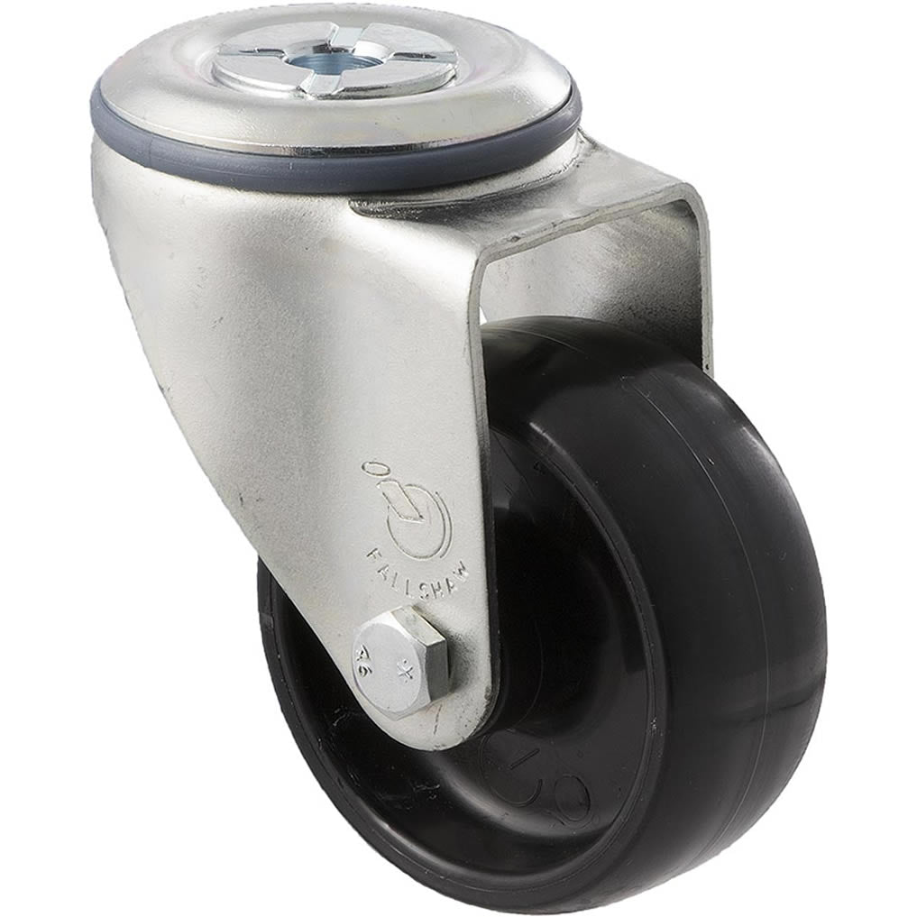 MNN75/MZH - 150 Kg Bolt-Hole 75mm Black Nylon