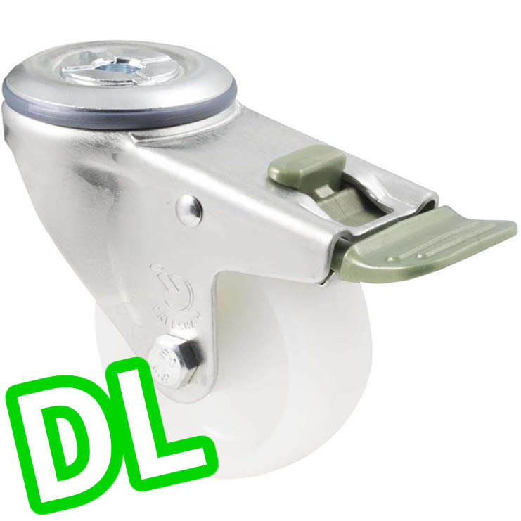 MNN75W/MZHDL - 150 Kg Bolt-Hole Direction Lock Only 75mm White Nylon
