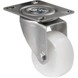 MNN75W/MZP - 150 Kg Swivel Plate 75mm White Nylon