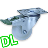 MNN75W/MZPDL - 150 Kg Swivel Plate Direction Lock Only 75mm White Nylon