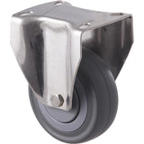 MSA100G/MSF 140 Kg Stainless Steel Fixed Plate 100mm Grey Rubber