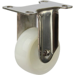 MSSWNA75F - 80 kg Fixed Plate 75mm Stainless Steel White Nylon