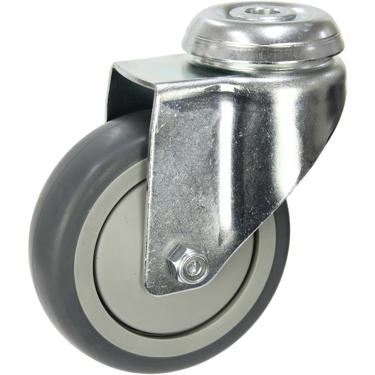 MZGRQ100BH - 100 Kg Bolt-Hole 100mm Grey Rubber