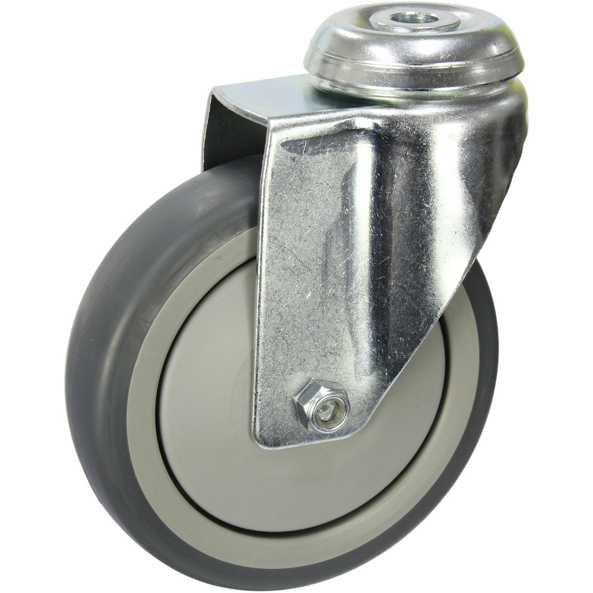 MZGRQ125BH - 120 Kg Bolt-Hole 125mm Grey Rubber