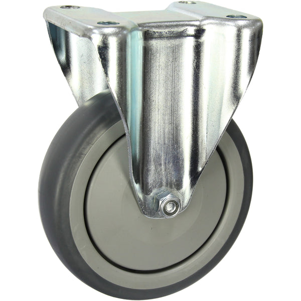 MZGRQ125F <span>120 Kg Fixed Plate 125mm Grey Rubber</span>