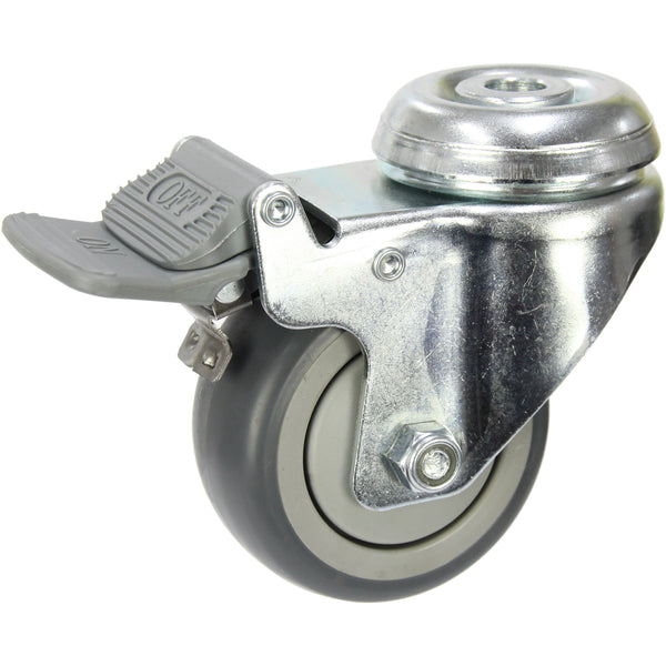 MZGRQ75BHTB <span>85 Kg Bolt-Hole Total Brake 75mm Grey Rubber</span>