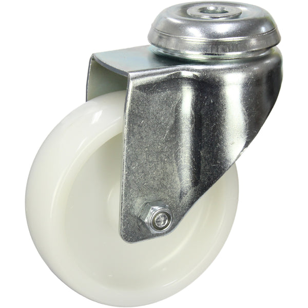 MZWNA100BH <span>100 Kg Bolt-Hole 100mm White Nylon</span>