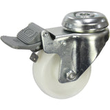 MZWNA75BHTB - 85 Kg Bolt-Hole Total Brake 75mm White Nylon