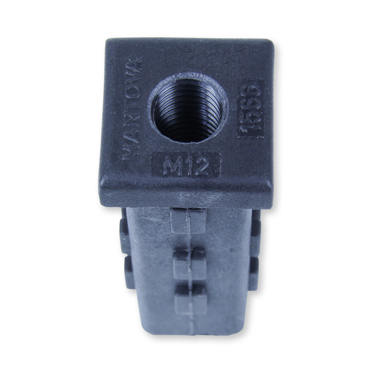 Mantova 25 x 25 x M12 25.4mm x 25.4mm Square Plastic Thread Threaded Tube Insert
