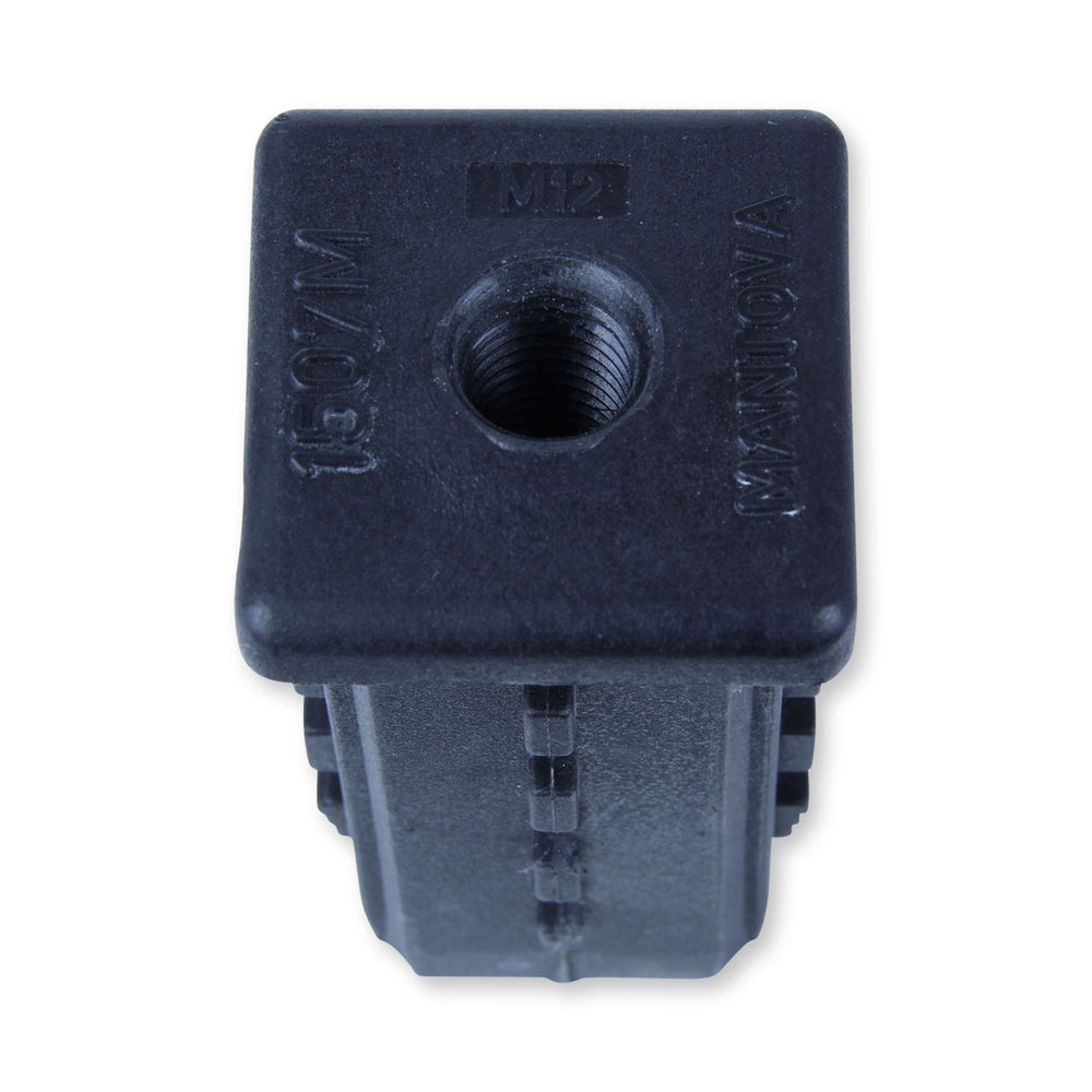 Mantova 38 x 38 x M12 38mm x 38mm Square Plastic Thread Threaded Tube Insert
