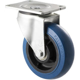 OBQ150/OZP - 400 Kg Swivel Plate 150mm Blue Rubber