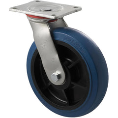 OBQ200/HZP - H SERIES 400 kg Swivel Plate 200mm Blue Rubber