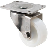 ONA100WS/OSP - 350 Kg Stainless Steel Swivel Plate 100mm White Nylon